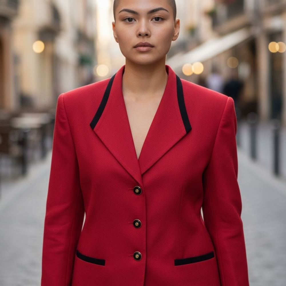 Kasper Foe ASL Elegant Red Women's Blazer